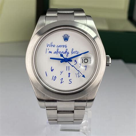 rolex who cares i'm already late buy|rolex datejust price.